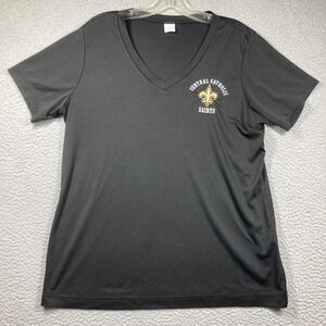 Tuscarawas Central Catholic‎ Saints High School T Shirt Women's XL Black V Neck
